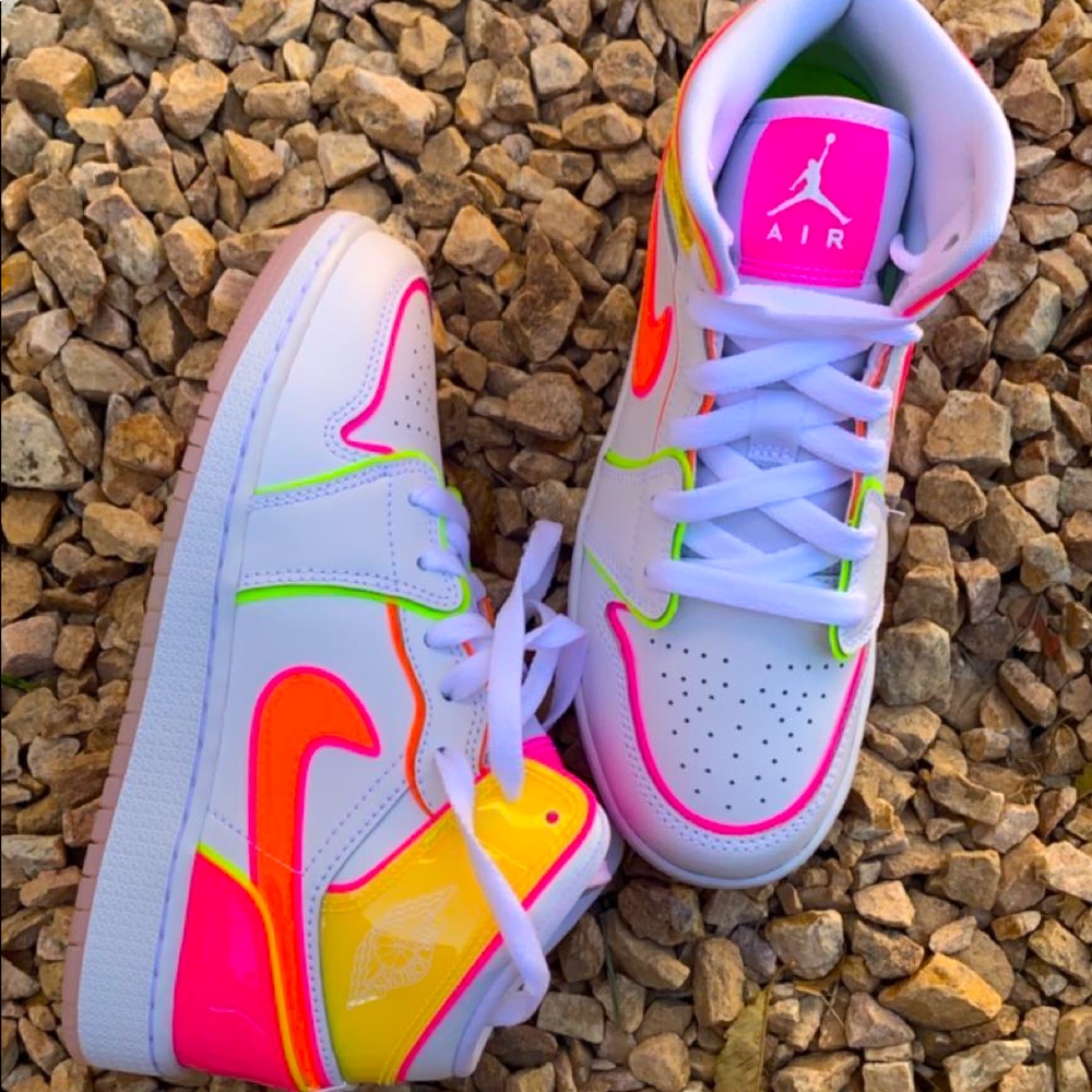 Neon air jordan 1 mids!
